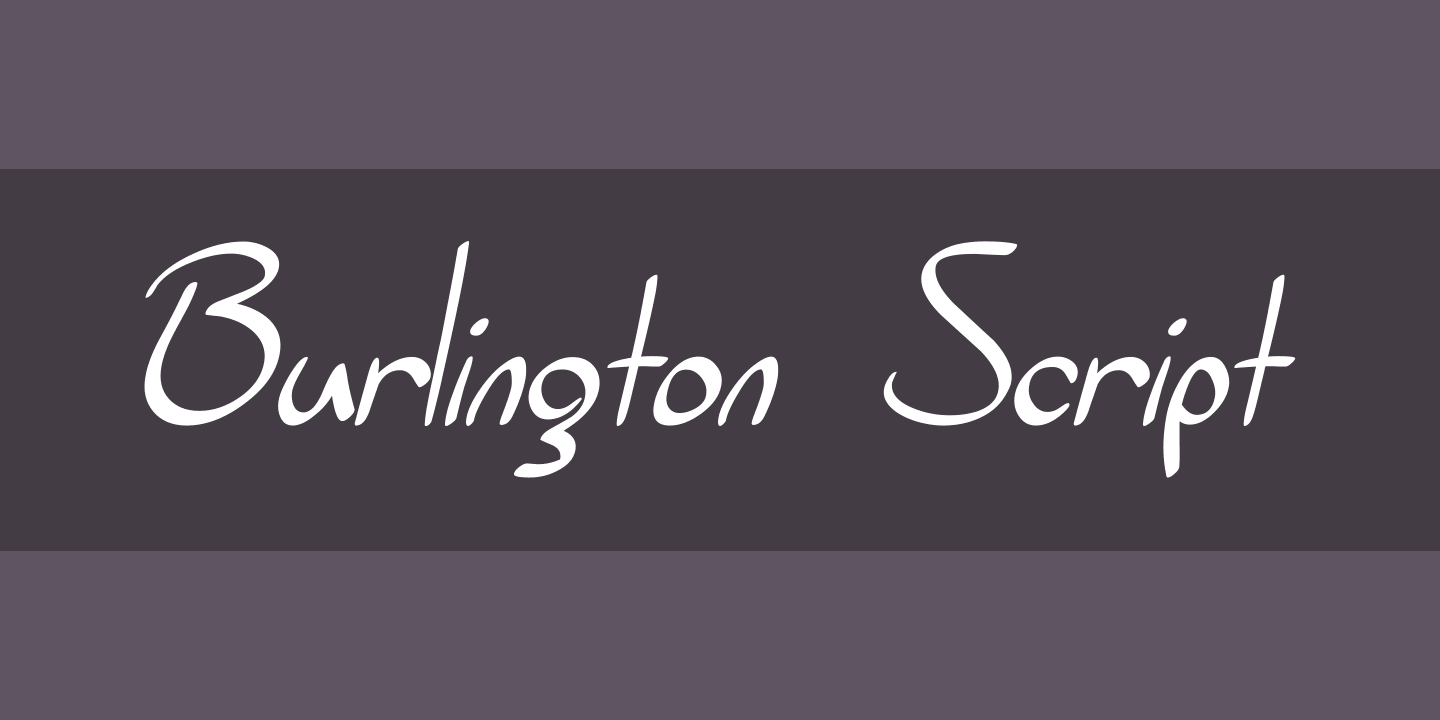 Burlington Script Font preview